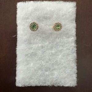 Kate Spade Green and Gold Stud Earrings